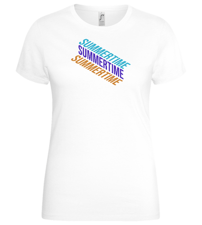 Summertime Design - Basic women's t-shirt_WHITE_front