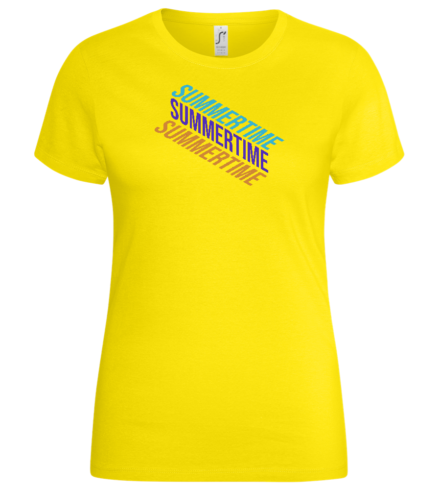 Summertime Design - Basic women's t-shirt_YELLOW_front