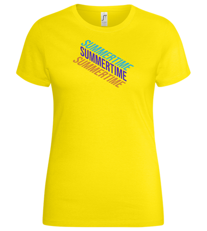 Summertime Design - Basic women's t-shirt_YELLOW_front