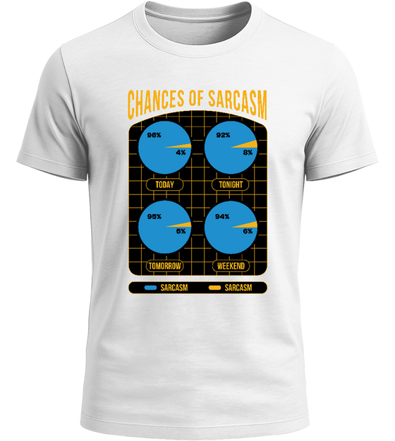 Chances of Sarcasm Design - Basic Unisex T-Shirt_WHITE_front