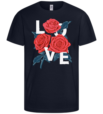 Love and Roses Design - Basic kids t-shirt_FRENCH NAVY_front