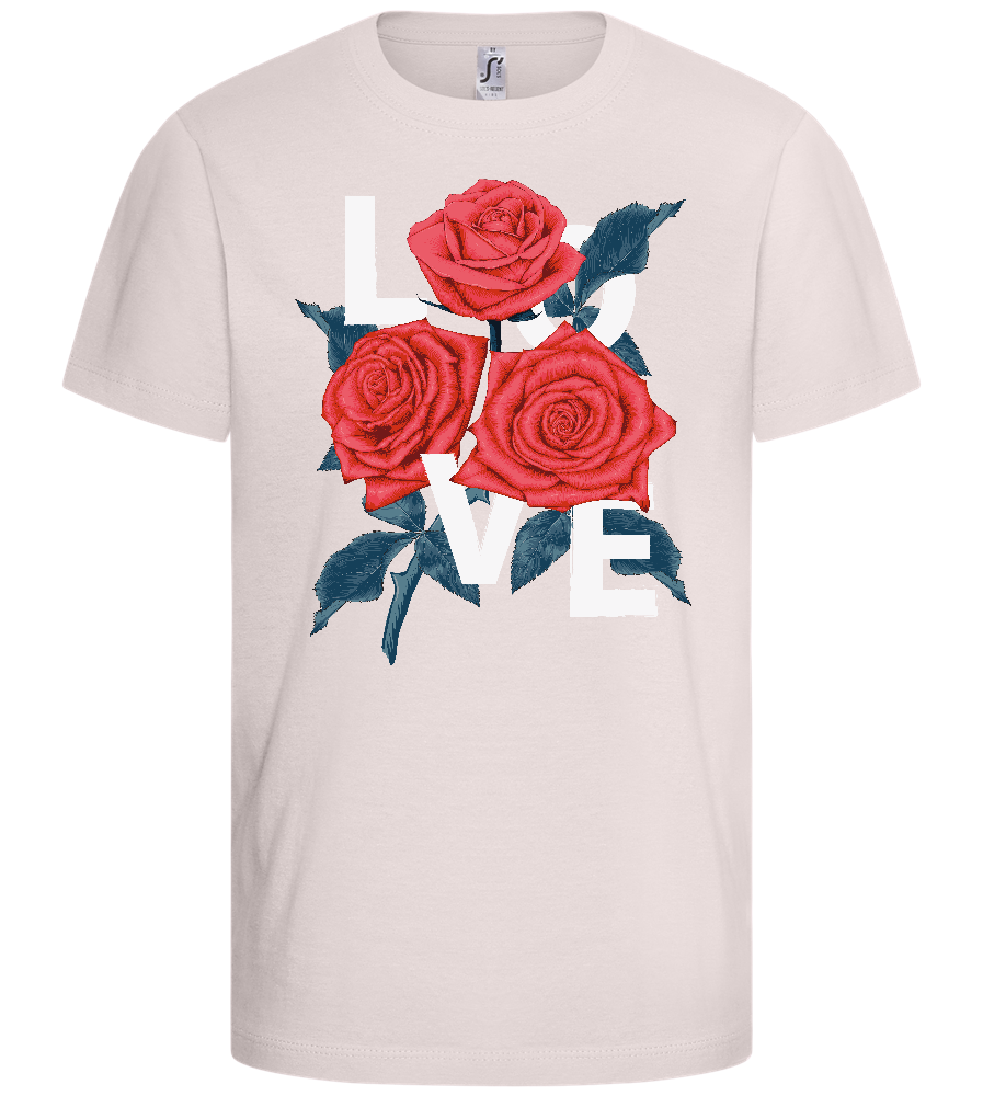 Love and Roses Design - Basic kids t-shirt_LIGHT PINK_front