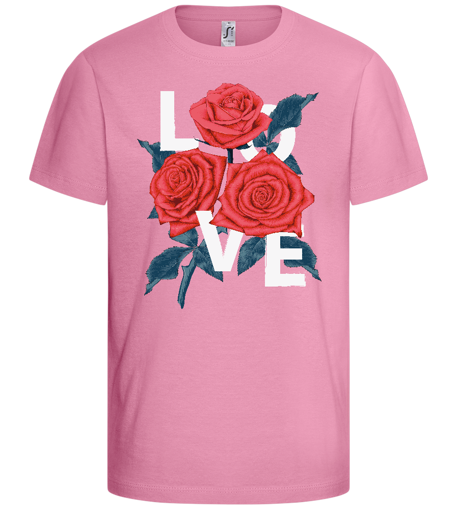 Love and Roses Design - Basic kids t-shirt_PINK ORCHID_front