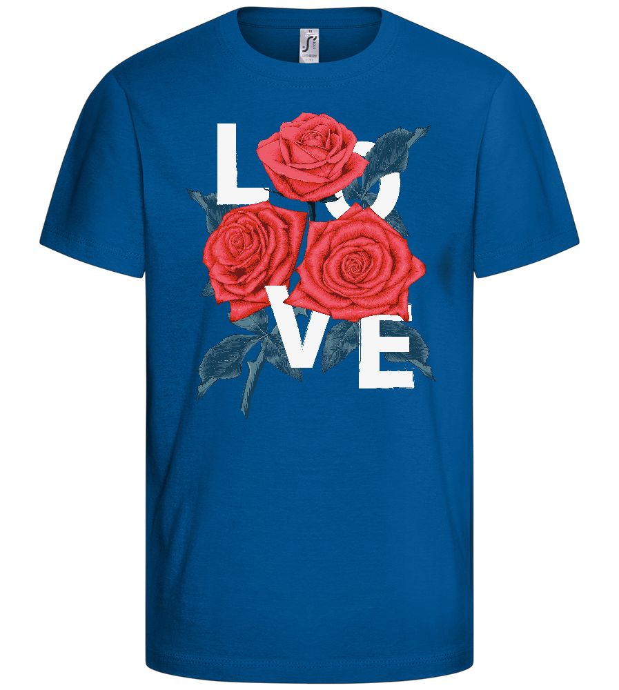 Love and Roses Design - Basic kids t-shirt_ROYAL_front