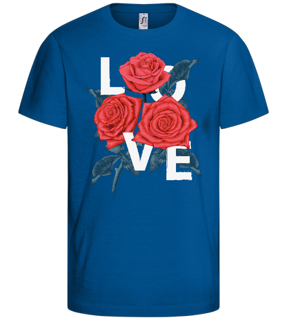 Love and Roses Design - Basic kids t-shirt_ROYAL_front