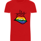 Be Yourself Rainbow Lips Design - Basic Unisex T-Shirt_RED_front
