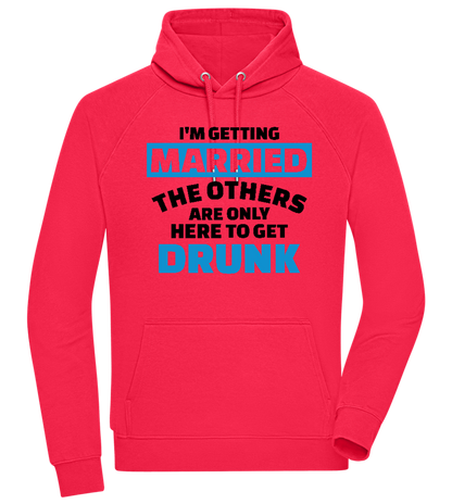 Only Here To Get Drunk Design - Comfort unisex hoodie_RED_front