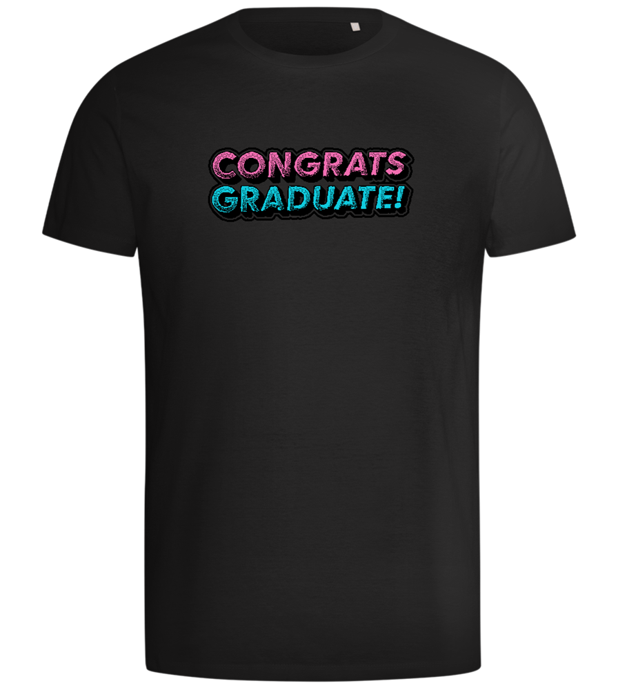 Congrats Graduate Design - Comfort men's t-shirt_DEEP BLACK_front