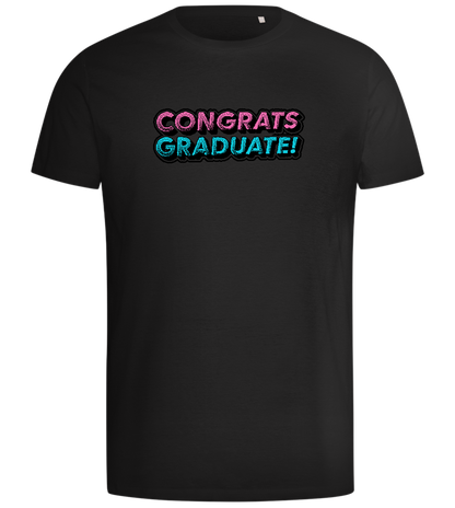 Congrats Graduate Design - Comfort men's t-shirt_DEEP BLACK_front