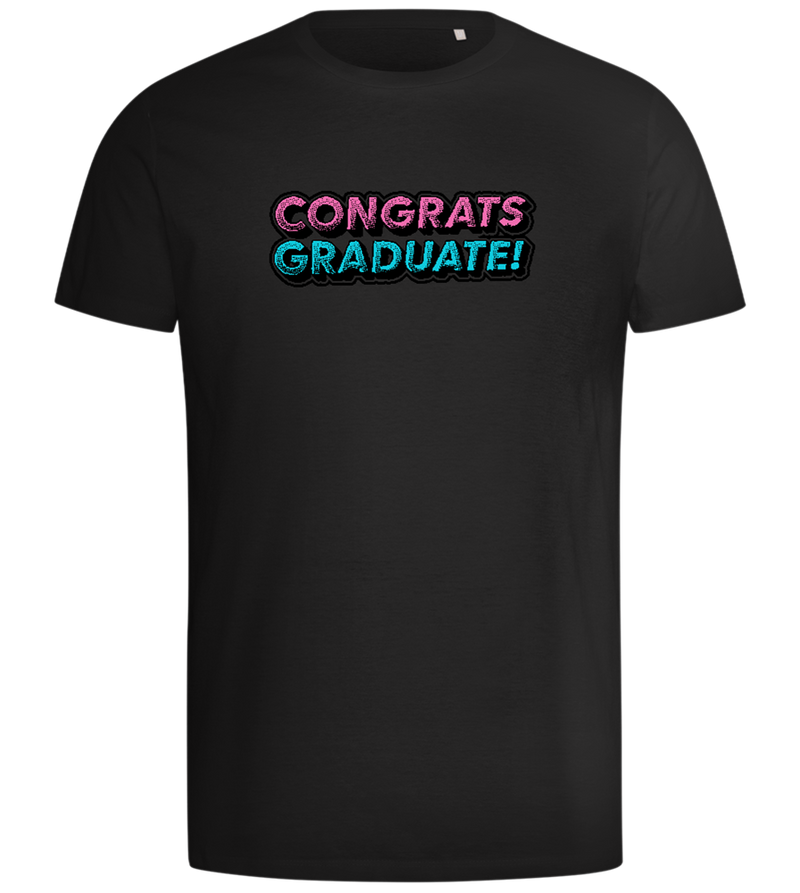 Congrats Graduate Design - Comfort men's t-shirt_DEEP BLACK_front