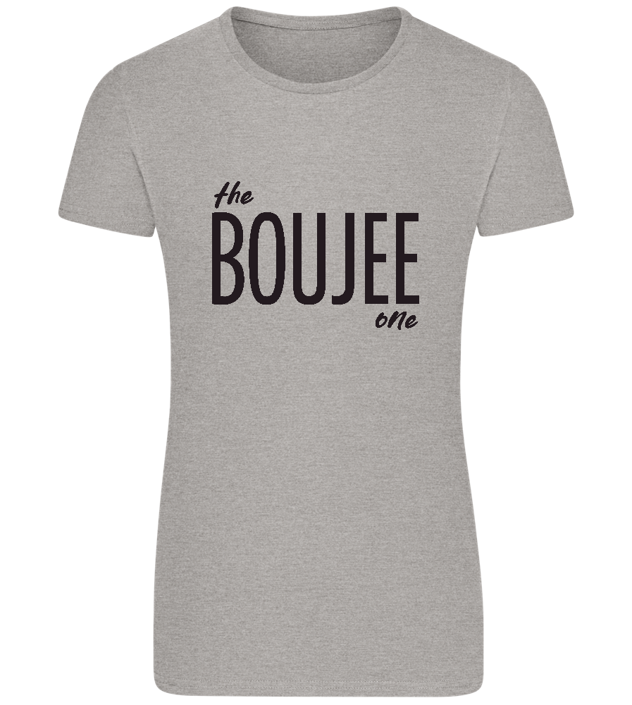 The Boujee One Design - Basic women's fitted t-shirt_ORION GREY_front