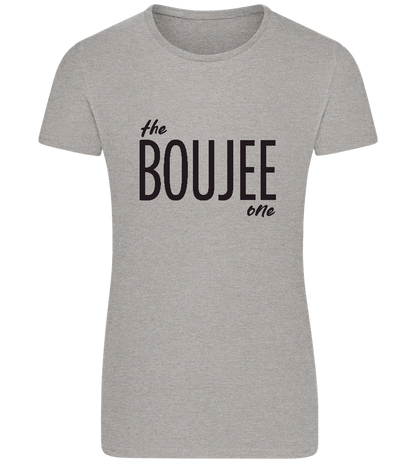 The Boujee One Design - Basic women's fitted t-shirt_ORION GREY_front