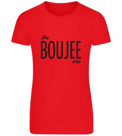 The Boujee One Design - Basic women's fitted t-shirt_RED_front