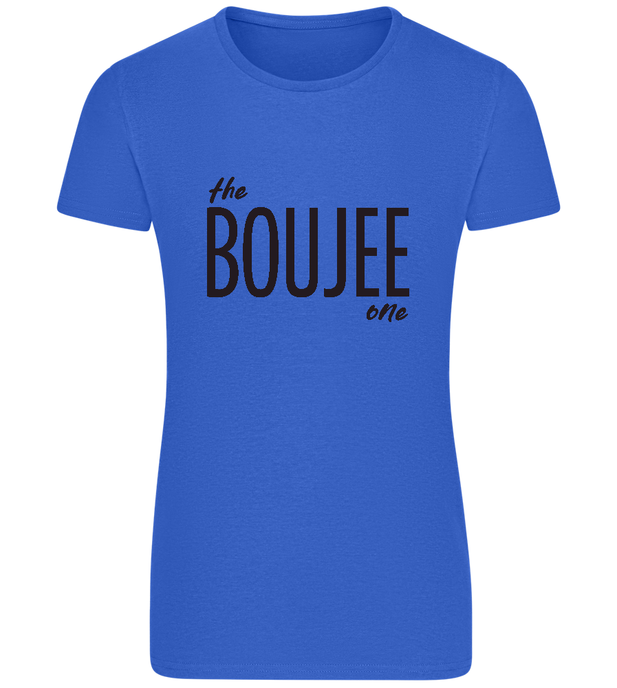 The Boujee One Design - Basic women's fitted t-shirt_ROYAL_front