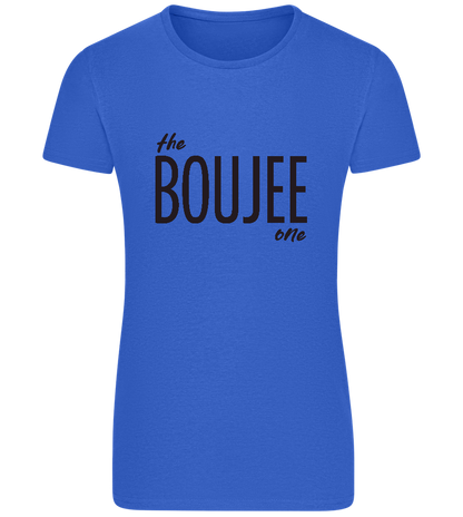 The Boujee One Design - Basic women's fitted t-shirt_ROYAL_front