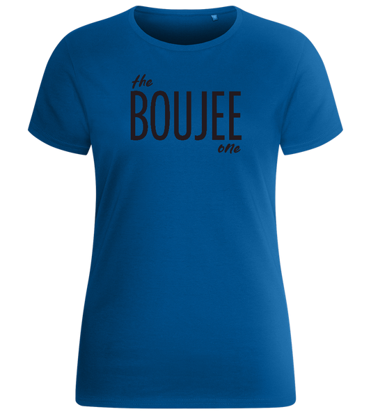 The Boujee One Design - Basic women's fitted t-shirt_ROYAL_front