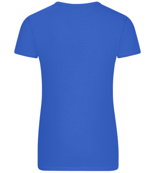 The Boujee One Design - Basic women's fitted t-shirt_ROYAL_back