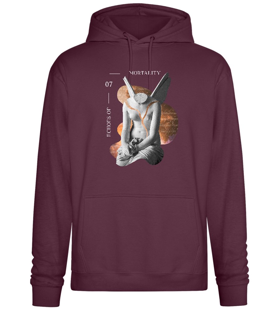 Echoes of Mortality Design - Premium Essential Unisex Hoodie_BORDEAUX_front