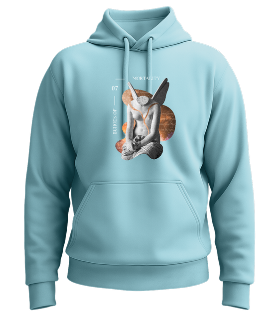 Echoes of Mortality Design - Premium Essential Unisex Hoodie_POOL BLUE_front