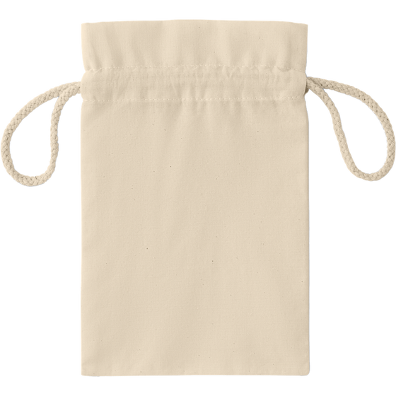 Small Cotton Draw Cord Bag_BEIGE_front