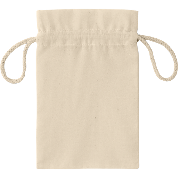 Small Cotton Draw Cord Bag_BEIGE_front