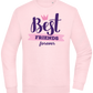 Best Friends Forever 1 Design - Comfort Essential Unisex Sweater_LIGHT PEACH ROSE_front