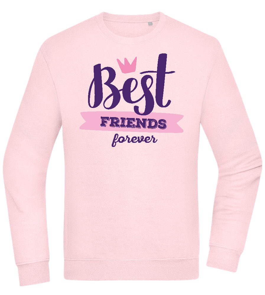 Best Friends Forever 1 Design - Comfort Essential Unisex Sweater_LIGHT PEACH ROSE_front