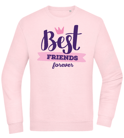 Best Friends Forever 1 Design - Comfort Essential Unisex Sweater_LIGHT PEACH ROSE_front