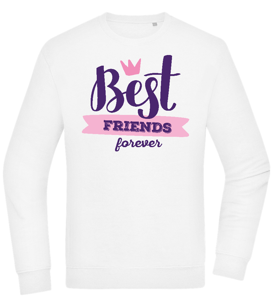 Best Friends Forever 1 Design - Comfort Essential Unisex Sweater_WHITE_front