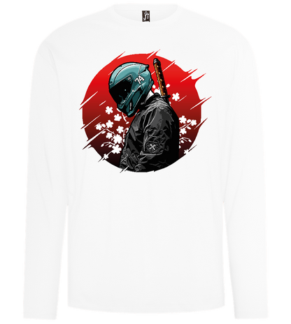 Samurai Bike 2 Design - Comfort men's long sleeve t-shirt_WHITE_front