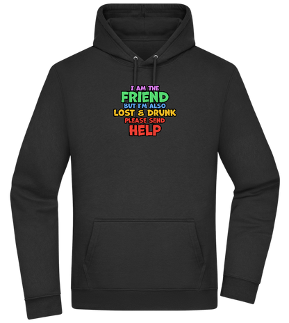 I am the Friend Design - Premium Essential Unisex Hoodie_BLACK_front