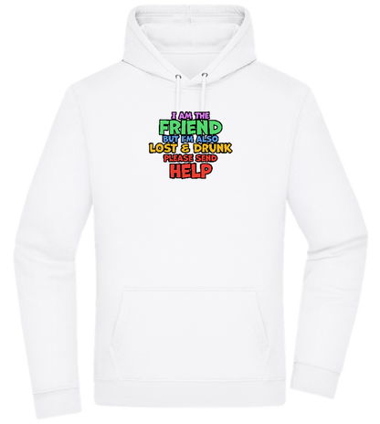 I am the Friend Design - Premium Essential Unisex Hoodie_WHITE_front