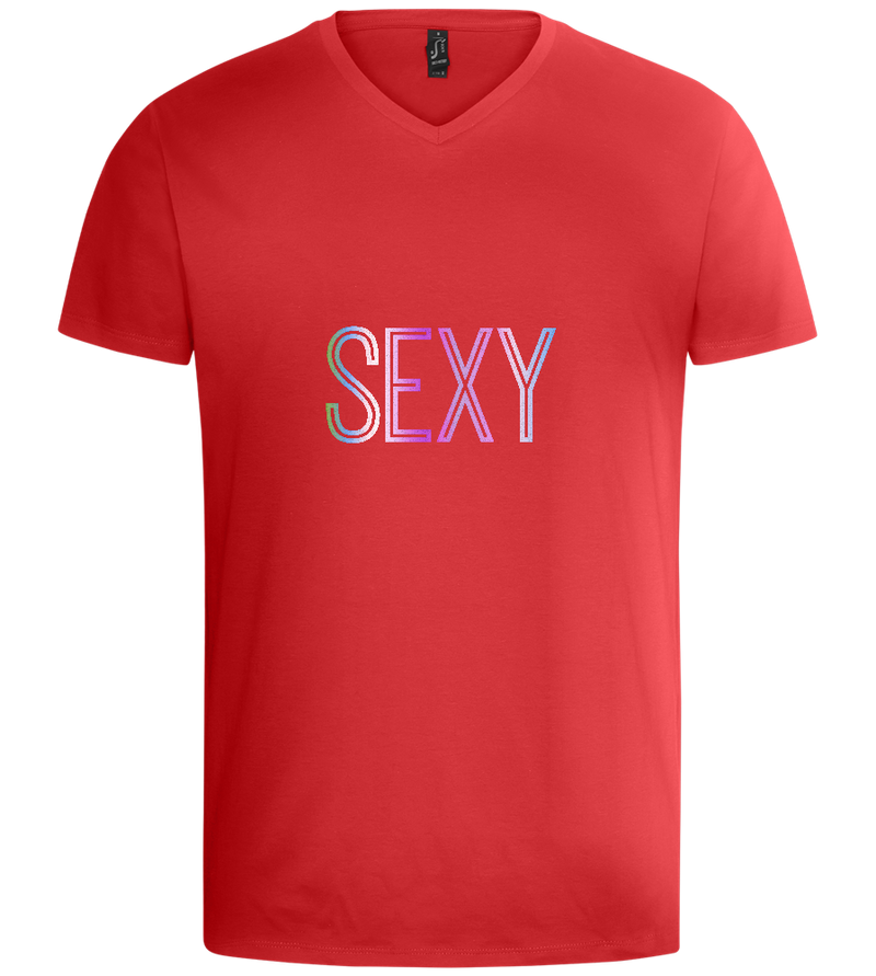 Sexy Design - Basic men's v-neck t-shirt_RED_front