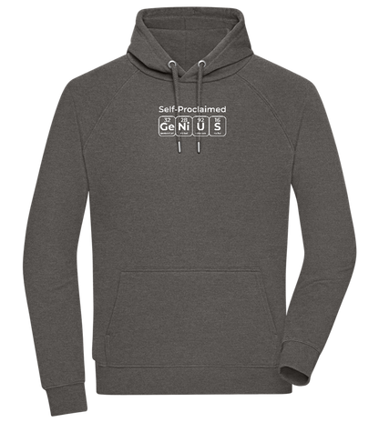 Genius Periodic Table Design - Comfort unisex hoodie_CHARCOAL CHIN_front