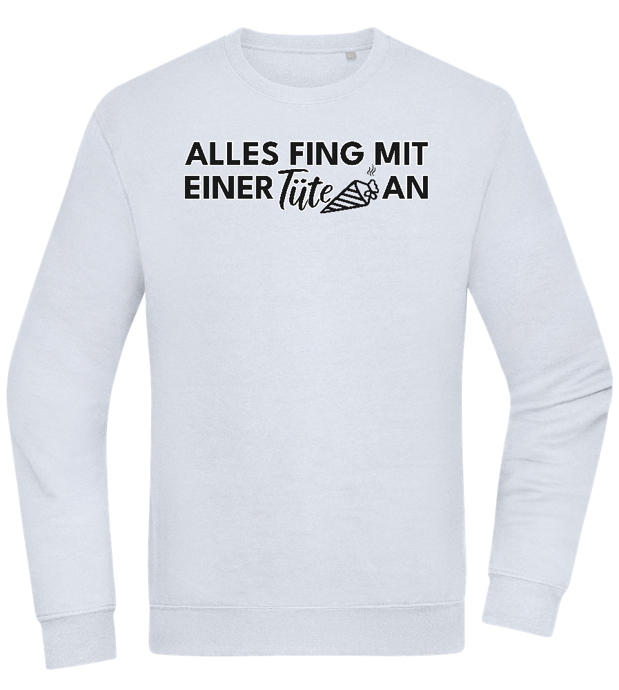 Alles Fing Mit Einer Tüte An Design - Comfort Essential Unisex Sweater_CREAMY BLUE_front