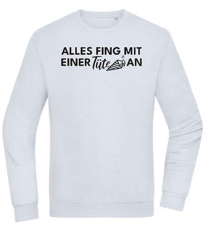 Alles Fing Mit Einer Tüte An Design - Comfort Essential Unisex Sweater_CREAMY BLUE_front