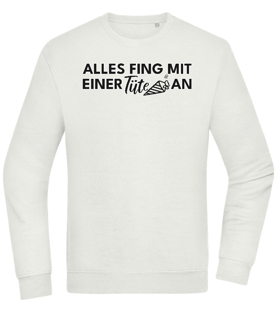 Alles Fing Mit Einer Tüte An Design - Comfort Essential Unisex Sweater_CREAMY GREEN_front