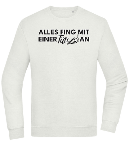 Alles Fing Mit Einer Tüte An Design - Comfort Essential Unisex Sweater_CREAMY GREEN_front