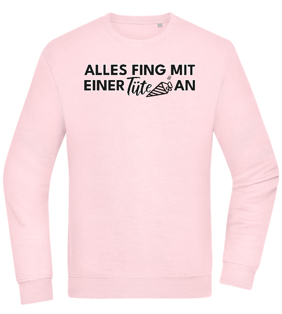 Alles Fing Mit Einer Tüte An Design - Comfort Essential Unisex Sweater_LIGHT PEACH ROSE_front