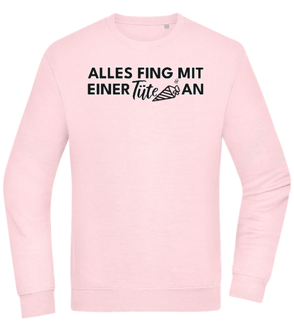 Alles Fing Mit Einer Tüte An Design - Comfort Essential Unisex Sweater_LIGHT PEACH ROSE_front