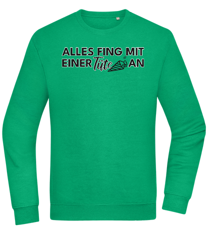 Alles Fing Mit Einer Tüte An Design - Comfort Essential Unisex Sweater_MEADOW GREEN_front