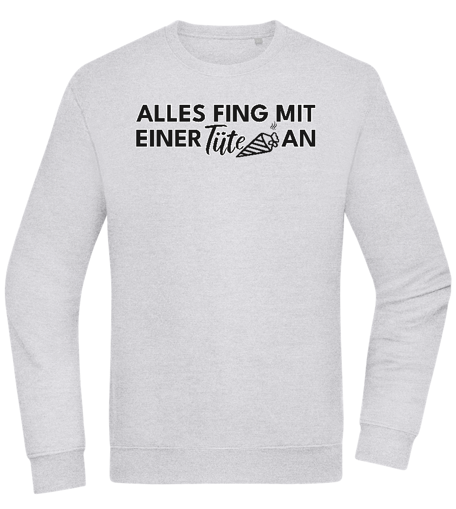 Alles Fing Mit Einer Tüte An Design - Comfort Essential Unisex Sweater_ORION GREY II_front