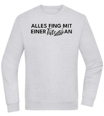 Alles Fing Mit Einer Tüte An Design - Comfort Essential Unisex Sweater_ORION GREY II_front