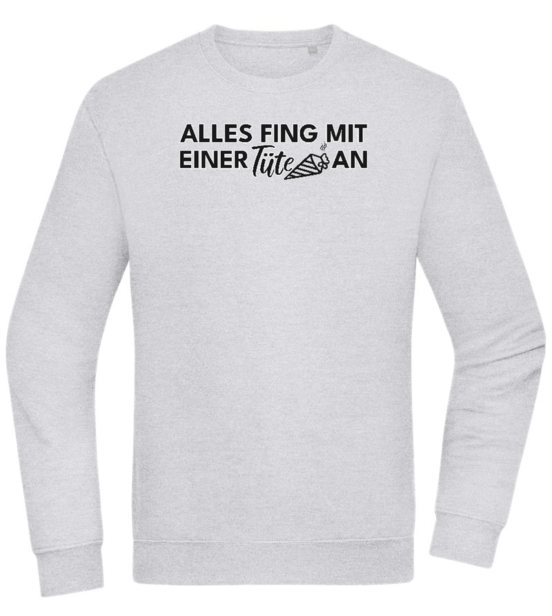 Alles Fing Mit Einer Tüte An Design - Comfort Essential Unisex Sweater_ORION GREY II_front