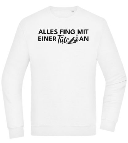 Alles Fing Mit Einer Tüte An Design - Comfort Essential Unisex Sweater_WHITE_front