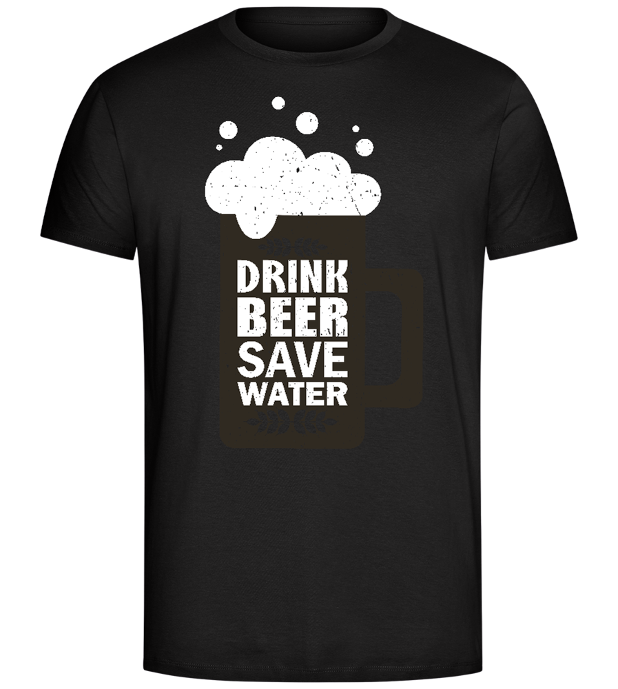 Drink Beer Save Water Beer Mug Design - Comfort Unisex T-Shirt_DEEP BLACK_front