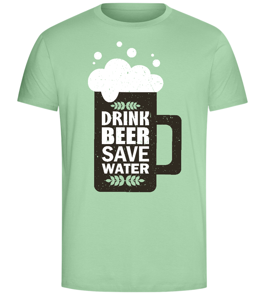 Drink Beer Save Water Beer Mug Design - Comfort Unisex T-Shirt_ICE GREEN_front