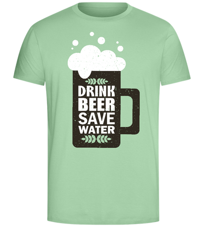 Drink Beer Save Water Beer Mug Design - Comfort Unisex T-Shirt_ICE GREEN_front