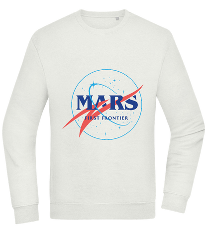 Mars First Frontier Design - Comfort Essential Unisex Sweater_CREAMY GREEN_front