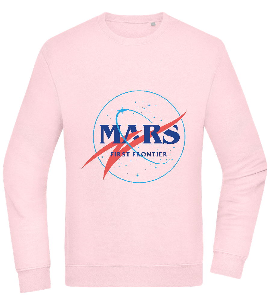 Mars First Frontier Design - Comfort Essential Unisex Sweater_LIGHT PEACH ROSE_front